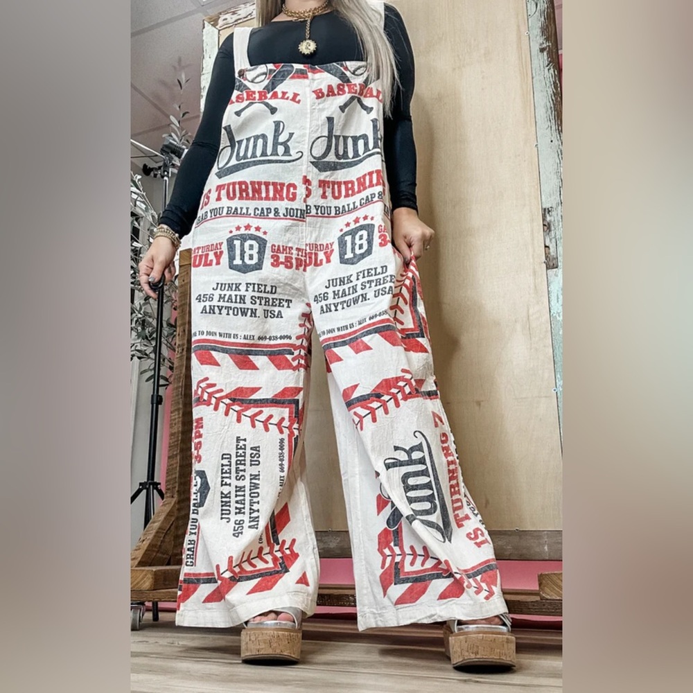 Vintage Sack Baseball Flour Sack Jumpsuit